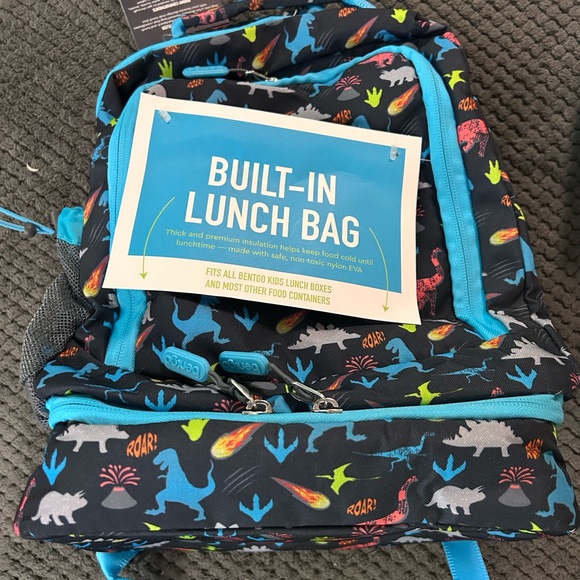 Bentgo Kids 2-in-1 Backpack & Insulated Lunch Bag Combo- Dinosaur ~ NEW - Picture 5 of 9